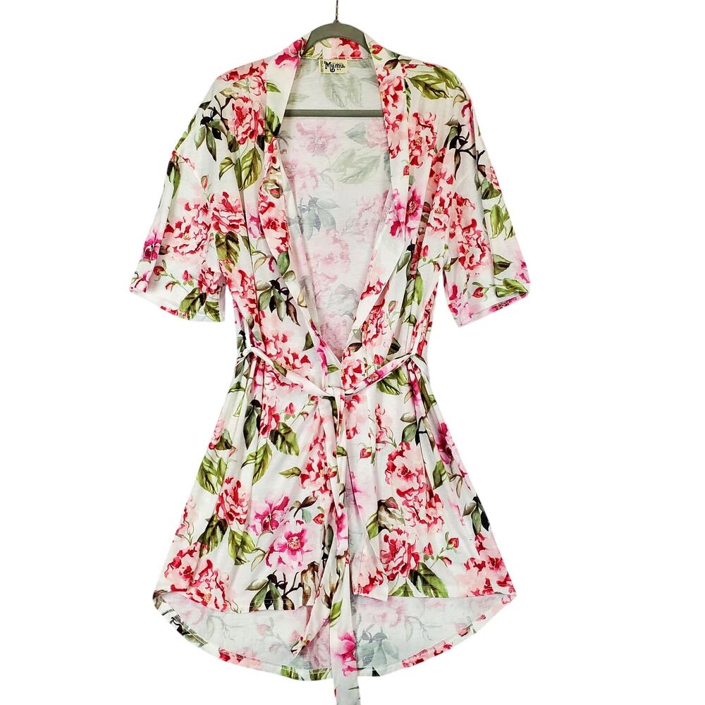 Bloomcore Garden Fariy Robe OS Pink Floral Sping Summer Whimsical Ethereal Vaca